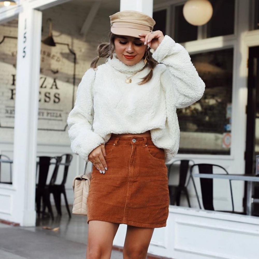 Woven Havana mini skirt